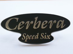 Cerbera speed 6 boot badge (silver)